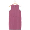 Z By Zella Venture Sleeveless Front Zip Utility Dress In Pink