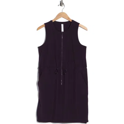 Z By Zella Venture Sleeveless Front Zip Utility Dress In Purple