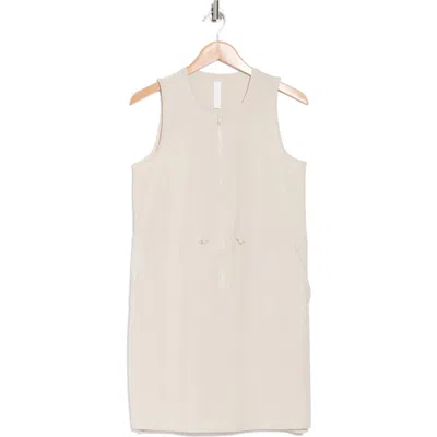 Z By Zella Venture Sleeveless Front Zip Utility Dress In Grey Moonbeam