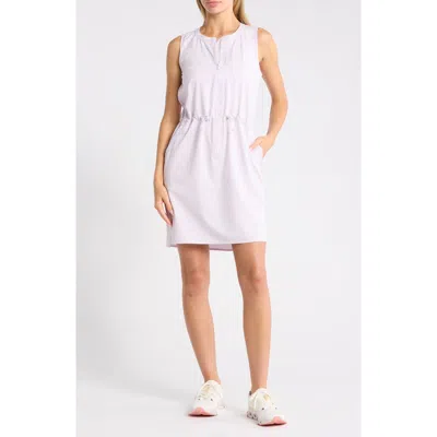 Z By Zella Venture Sleeveless Front Zip Utility Dress In White