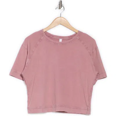 Z By Zella Vintage Wash Boxy Tee In Purple Morn