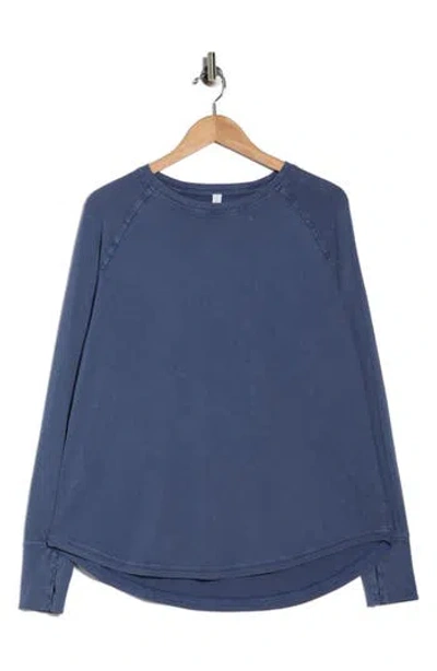 Z By Zella Vintage Wash Relaxed Long Sleeve 2.0 Tee In Multi