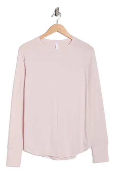 Z By Zella Vintage Wash Relaxed Long Sleeve 2.0 Tee In Pink