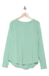 Z By Zella Vintage Wash Relaxed Long Sleeve 2.0 Tee In Teal Aquifer