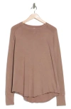 Z By Zella Vintage Wash Relaxed Long Sleeve Tee In Purple Moon