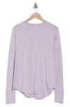 Z By Zella Vintage Wash Relaxed Long Sleeve Tee In Purple Petal