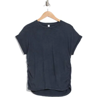 Z By Zella Vintage Wash Ruched T-shirt In Navy Sapphire
