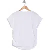 Z By Zella Vintage Wash Ruched T-shirt In White