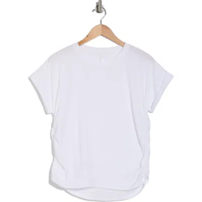 Z By Zella Vintage Wash Ruched T-shirt In White