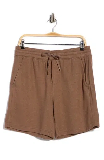 Z By Zella Waffle Knit Shorts In Brown