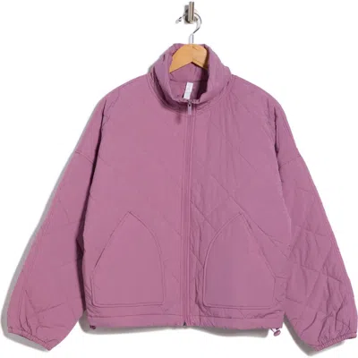 Z By Zella Wander Diamond Quilted Jacket In Purple