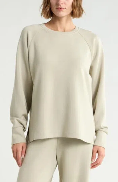 Z By Zella Whisper Knit Crewneck Tunic In Neutral