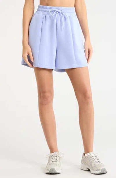 Z By Zella Whisper Knit High Waist Shorts In Blue