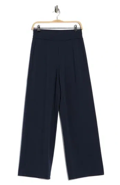 Z By Zella Whisper Knit High Waist Wide Leg Pants In Blue