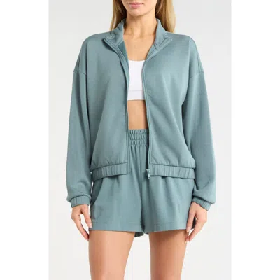 Z By Zella Whisper Knit Ruched Jacket In Black