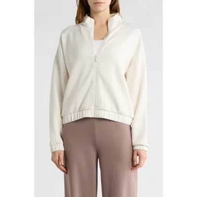 Z By Zella Whisper Knit Ruched Jacket In White