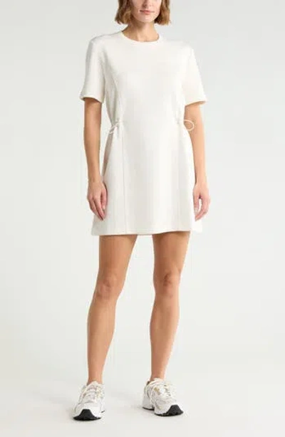 Z By Zella Whisper Knit Short Sleeve Dress In White