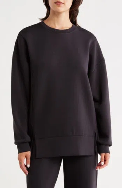Z By Zella Whisper Oversize Scuba Sweatshirt In Black