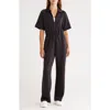 Z By Zella Whisper Relaxed Fit Scuba Knit Jumpsuit In Black