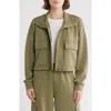 Z By Zella Whisper Scuba Jacket In Olive Covert