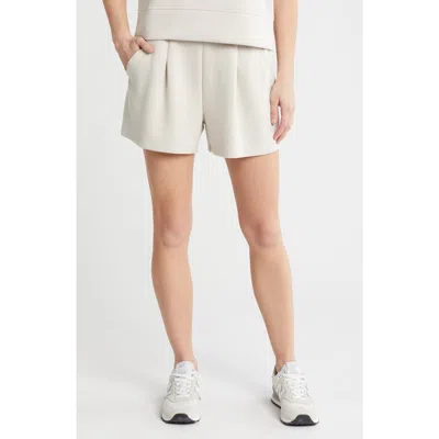 Z By Zella Whisper Scuba Knit Pleated Shorts