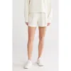 Z By Zella Whisper Scuba Pleated Shorts In Ivory Egret