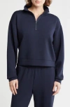 Z By Zella Whisper Scuba Quarter Zip In Navy Sapphire