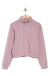 Z By Zella Whisper Scuba Quarter Zip In Purple Morn
