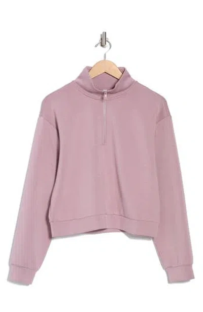 Z By Zella Whisper Scuba Quarter Zip In Purple Morn