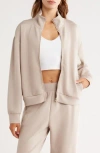 Z By Zella Whisper Stripe Scuba Knit Track Jacket