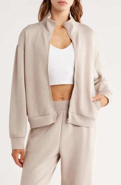 Z By Zella Whisper Stripe Scuba Knit Track Jacket