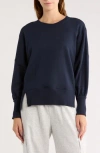 Z By Zella Wind Down Terry Volume Crewneck Sweatshirt In Blue