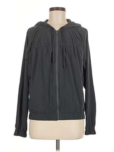 Pre-owned Z By Zella Windbreaker Jacket In Gray