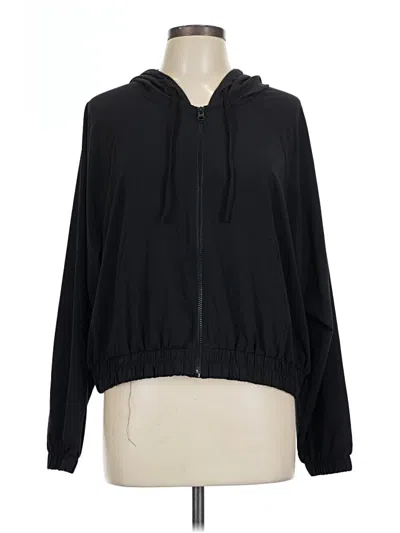 Pre-owned Z By Zella Zip Up Hoodie In Black