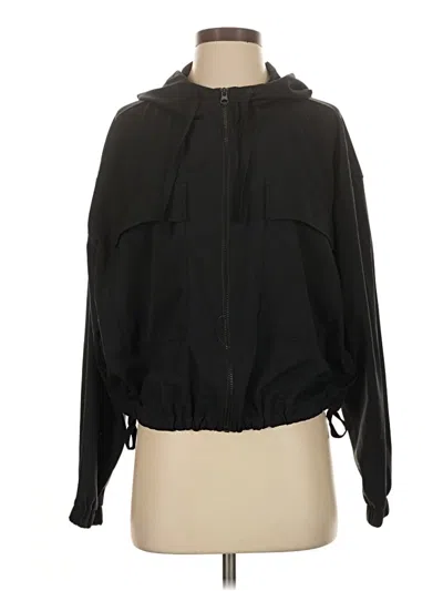 Pre-owned Z By Zella Zip Up Hoodie In Black