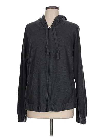 Pre-owned Z By Zella Zip Up Hoodie In Gray