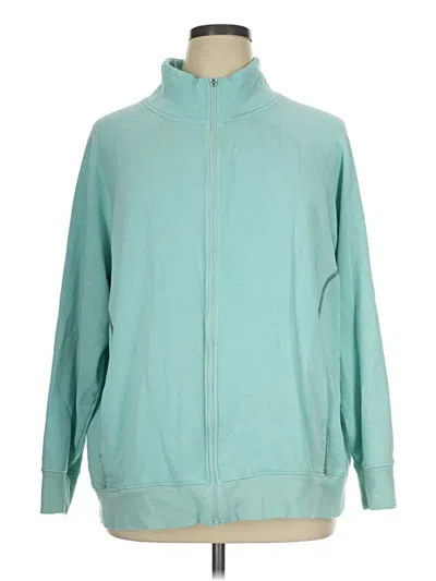 Pre-owned Z By Zella Zip Up Hoodie In Teal