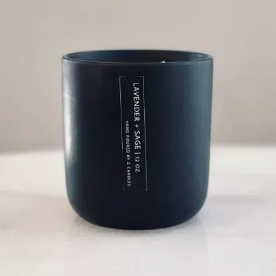 Z Candles 12 oz Lavender + Sage 2-wick Scented Jar Candle In Black