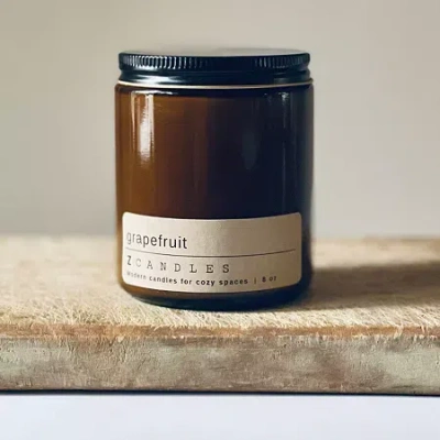 Z Candles 8 oz Grapefruit Single Wick Scented Jar Candle In Orange