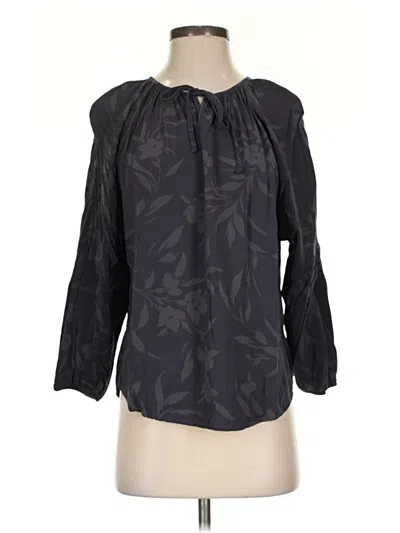 Pre-owned Z Supply 3/4 Sleeve Blouse In Black