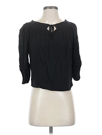 Pre-owned Z Supply 3/4 Sleeve Blouse In Black