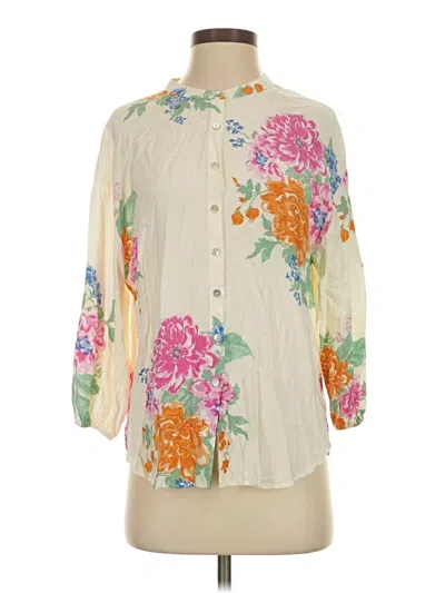 Pre-owned Z Supply 3/4 Sleeve Blouse In Ivory