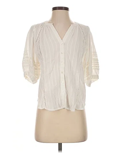 Pre-owned Z Supply 3/4 Sleeve Blouse In Ivory