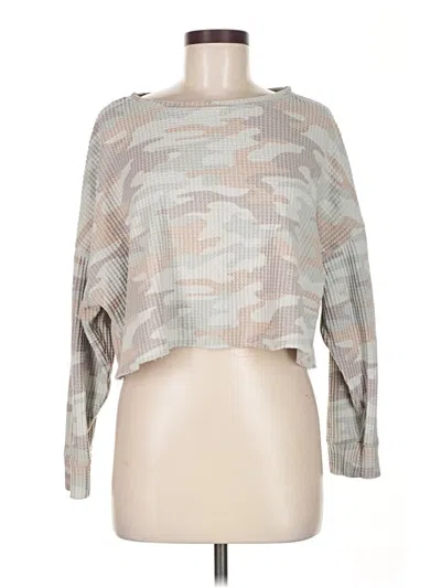 Pre-owned Z Supply 3/4 Sleeve T-shirt In Gray