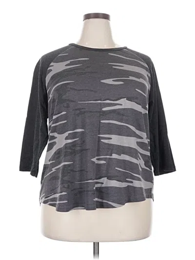 Pre-owned Z Supply 3/4 Sleeve T-shirt In Gray