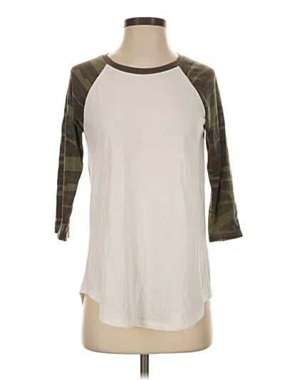 Pre-owned Z Supply 3/4 Sleeve T-shirt In Ivory