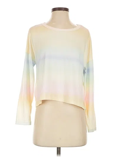 Pre-owned Z Supply 3/4 Sleeve T-shirt In Ivory
