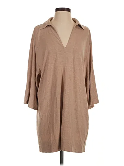 Pre-owned Z Supply 3/4 Sleeve T-shirt In Tan