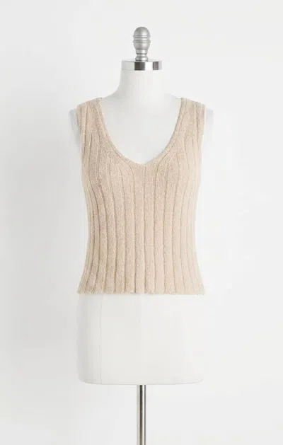 Z Supply Acadia Sweater Tank Top In Island Coconut In Beige