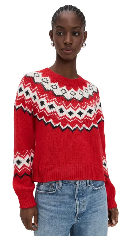 Z Supply Adornment Sweater Festive Red